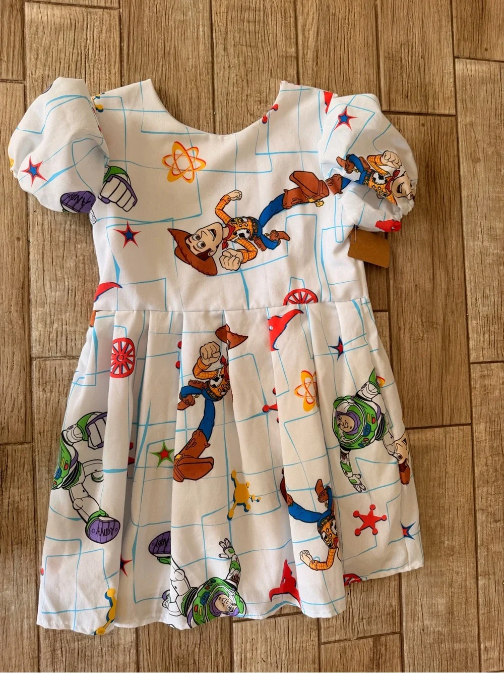 Toy Story Jessie & Buzz White Cartoon Print Dress